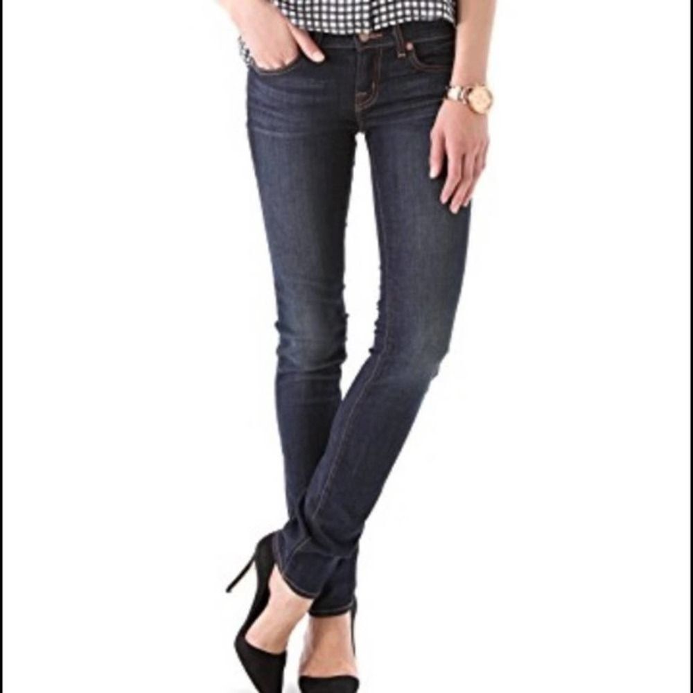 J Brand Pencil Leg 3912C012 Dark Vint 4081 Denim Low Rise Bottoms Stretch Long